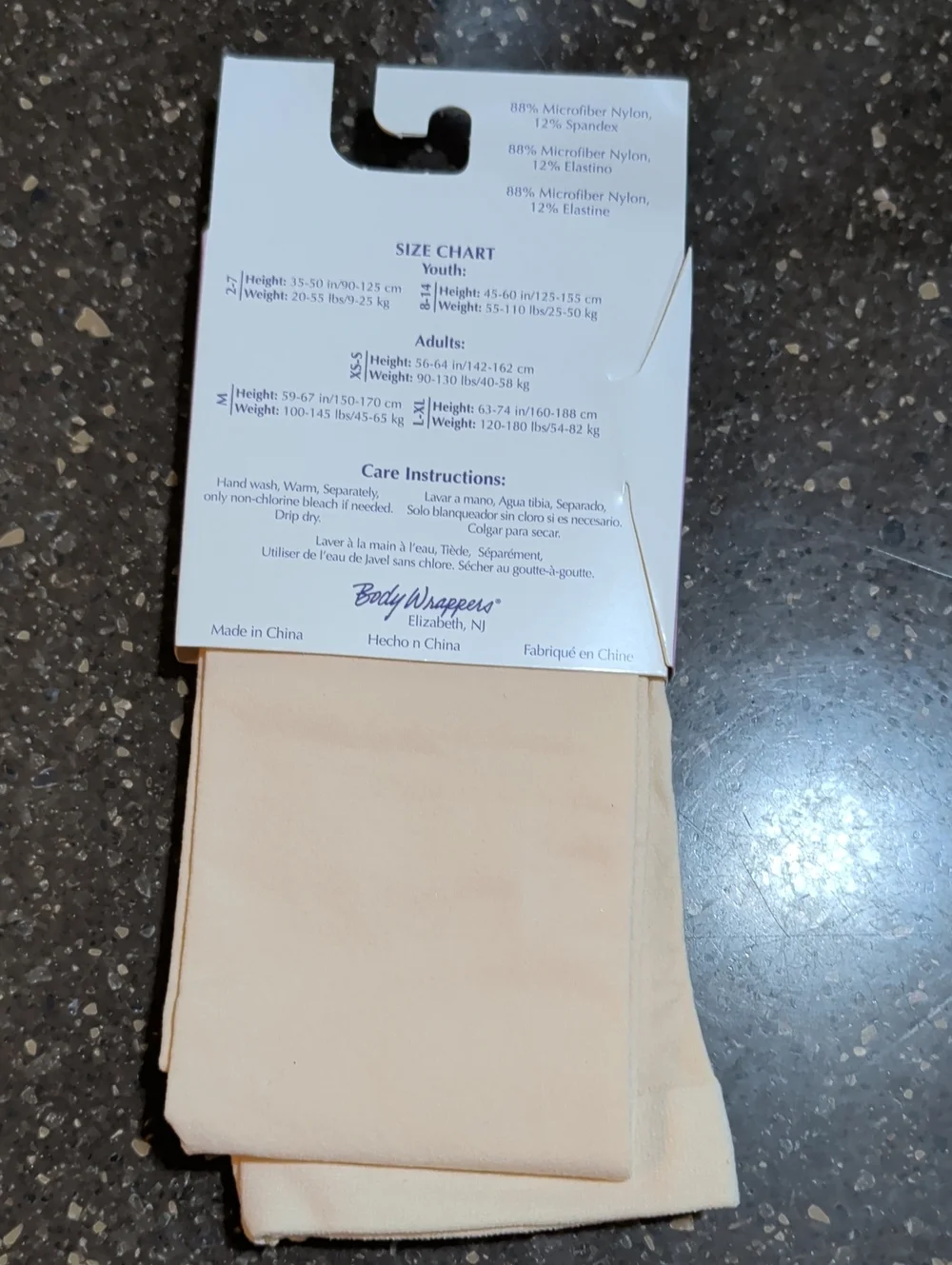Body Wrappers Convertible Dance Tight in Light Beige